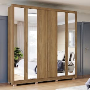 Guarda-Roupa Kappesberg C/Pés E 16Espelhos 6Portas 8 Gavetas