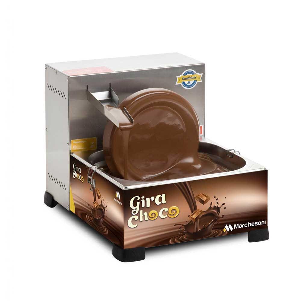 Derretedeira de Chocolate 5 Kg Linha Gira Choco Roda Giratória Cascata Marchesoni