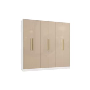 Guarda-roupa 6 Pts 4 Gvts Kappesberg Adapt Branco-macadâmia