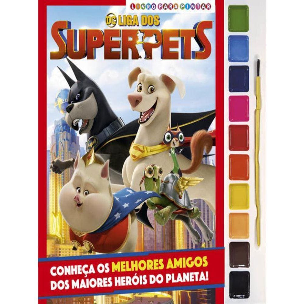 Dc Liga Dos Superpets Livro Para Pintar Com Aquarela