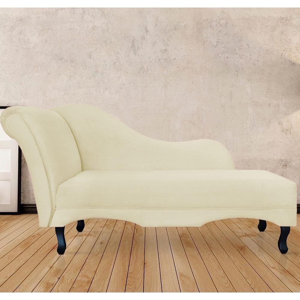 Recamier Divã Sofá Olivia Psicologia Consultório Suede Marfim - LM DECOR