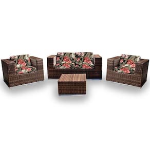 Conjunto De Sofá 1 Sofá + 2 Poltronas + 1 Mesa Centro Preto
