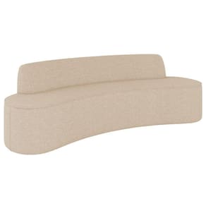 Sofá 5 Lugares Para Sala De Estar Living 300cm Koane D06 Linho Marfim - Mpozenato