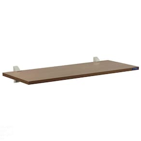 Prateleira Elite Em Madeira Pinus Com Acabamento Amêndoa E Suporte Injetado 400x250x15 Mm