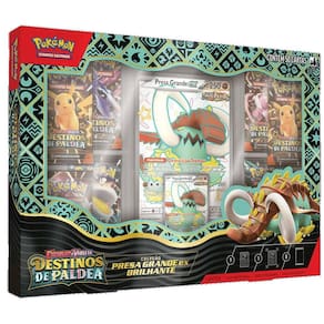 Box Pokémon Destinos de Paldea Presa Grande EX Brilhante Português Copag