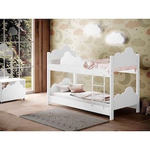 Beliche Infantil Marina Branco Com 2 Luminárias E Colchão