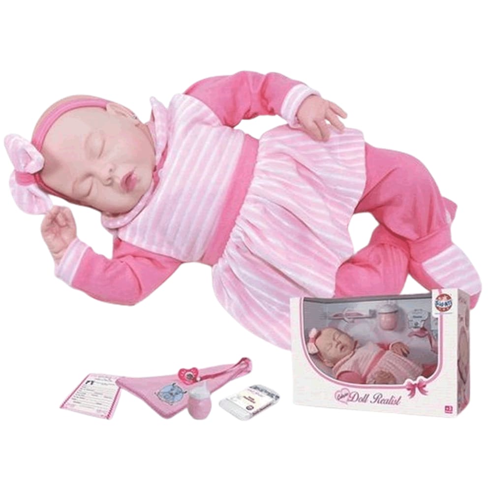 Boneca Bebê Realista Luana Estilo Reborn com Acessórios