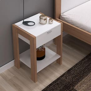 Mesa de Cabeceira 1 Gaveta com Tomada AZ1016 Tecnomobili