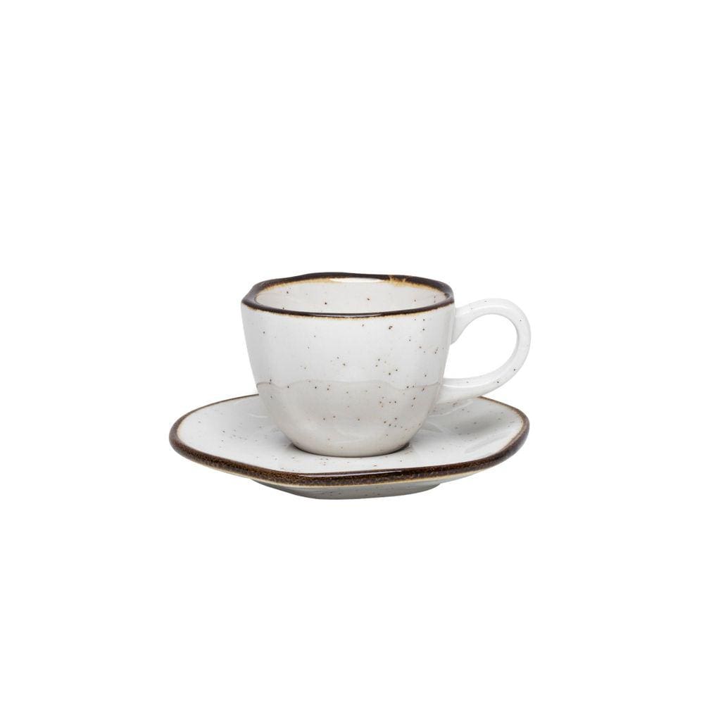 Kit 6 Xícaras de Cafezinho 75ml Porcelana Ryo Maresia Oxford
