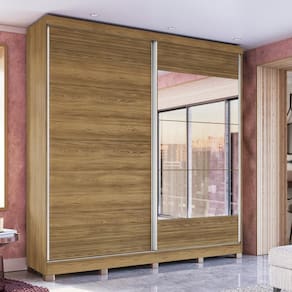 Guarda-Roupa Casal Kappesberg Com Espelhos 2Portas 6Gavetas