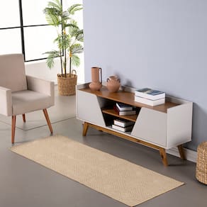 Tapete Passadeira Sisal Lancer 1 Peça Antiderrapante Medida Personalizada Largura Fixa 66cm