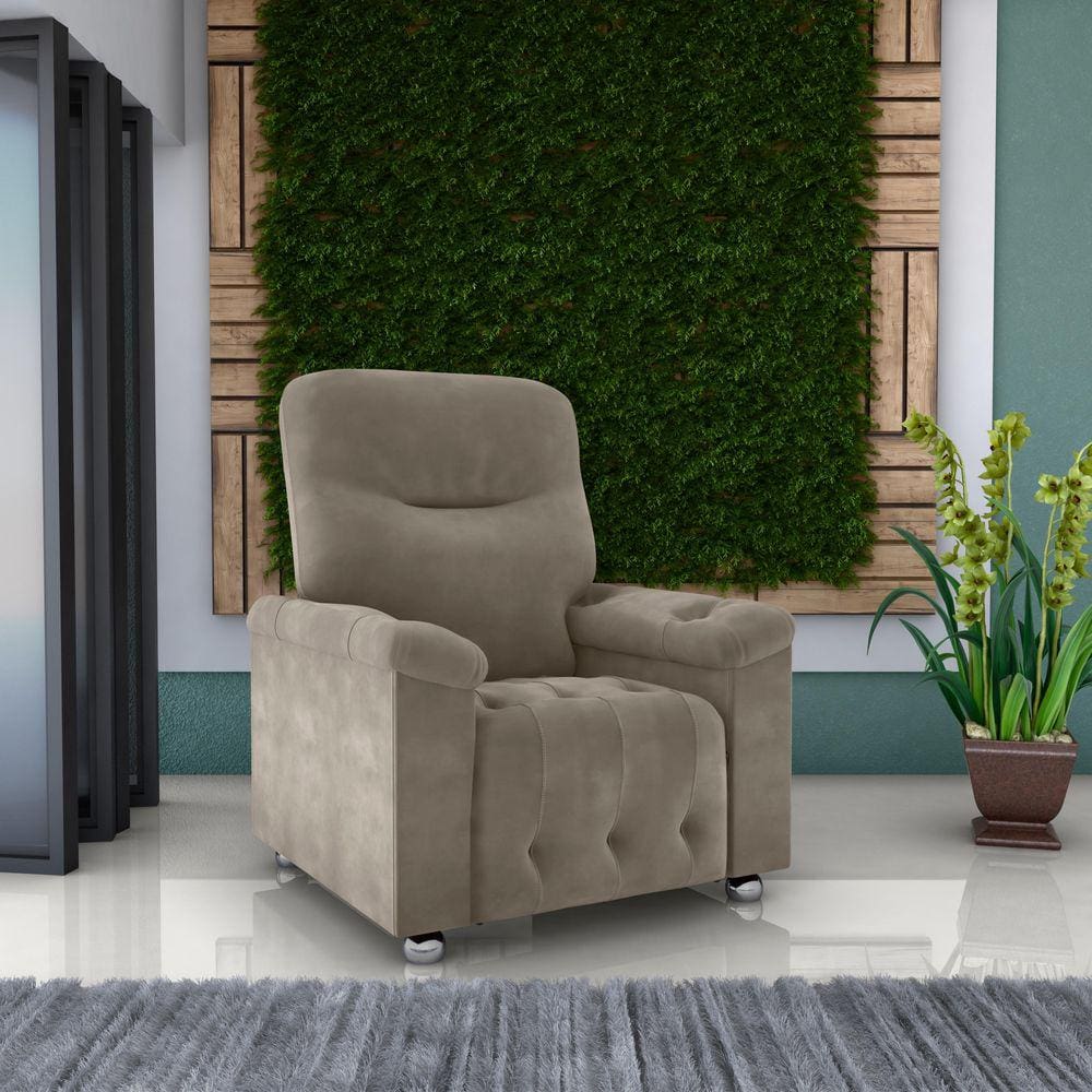 Poltrona Reclinável MX38 Virtus Veludo Cappuccino E434 - Matrix
