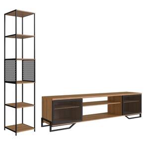Rack 180 Cm 2 Pt Estante Prateleira Industrial 27x23 Mell Preto Pp Mell Preto