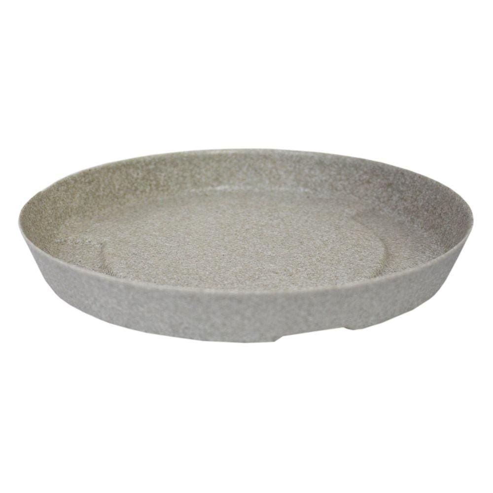 Prato para Vasos de Planta Redondo Slim 28 Cimento