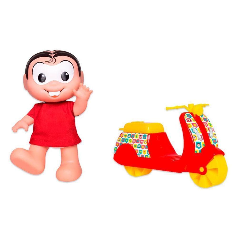 Boneca Turma Da Mônica Com Moto Scooter - Sem Caixa