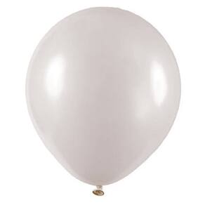 BALÃO LISO - ART-LATEX Nº16 - METAL BRANCO - Pacote com 12 unidades