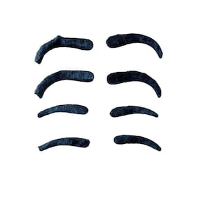 Kit 6 Un Bigodes Fino Falso Preto De Pelúcia Fantasia
