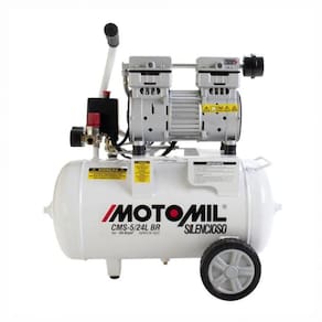 Compressor Silencioso 120psi 127v Branco Cms-5/24b Motomil