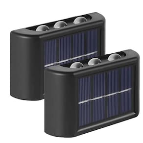 Luminaria Arandela Solar Spot 2 Uni Led Iluminaçao Caminho Escada Parede Jardim Quintal Balizador