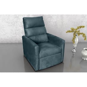 Poltrona Reclinável MX14 Turin Suede Petroleo B257 - Matrix