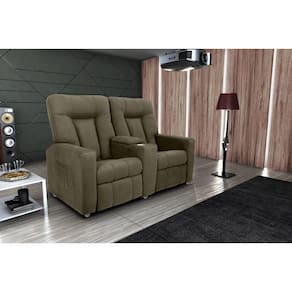 Poltrona Reclinável Jetta 2 Lug Suede Cappuccino B255 - Matrix