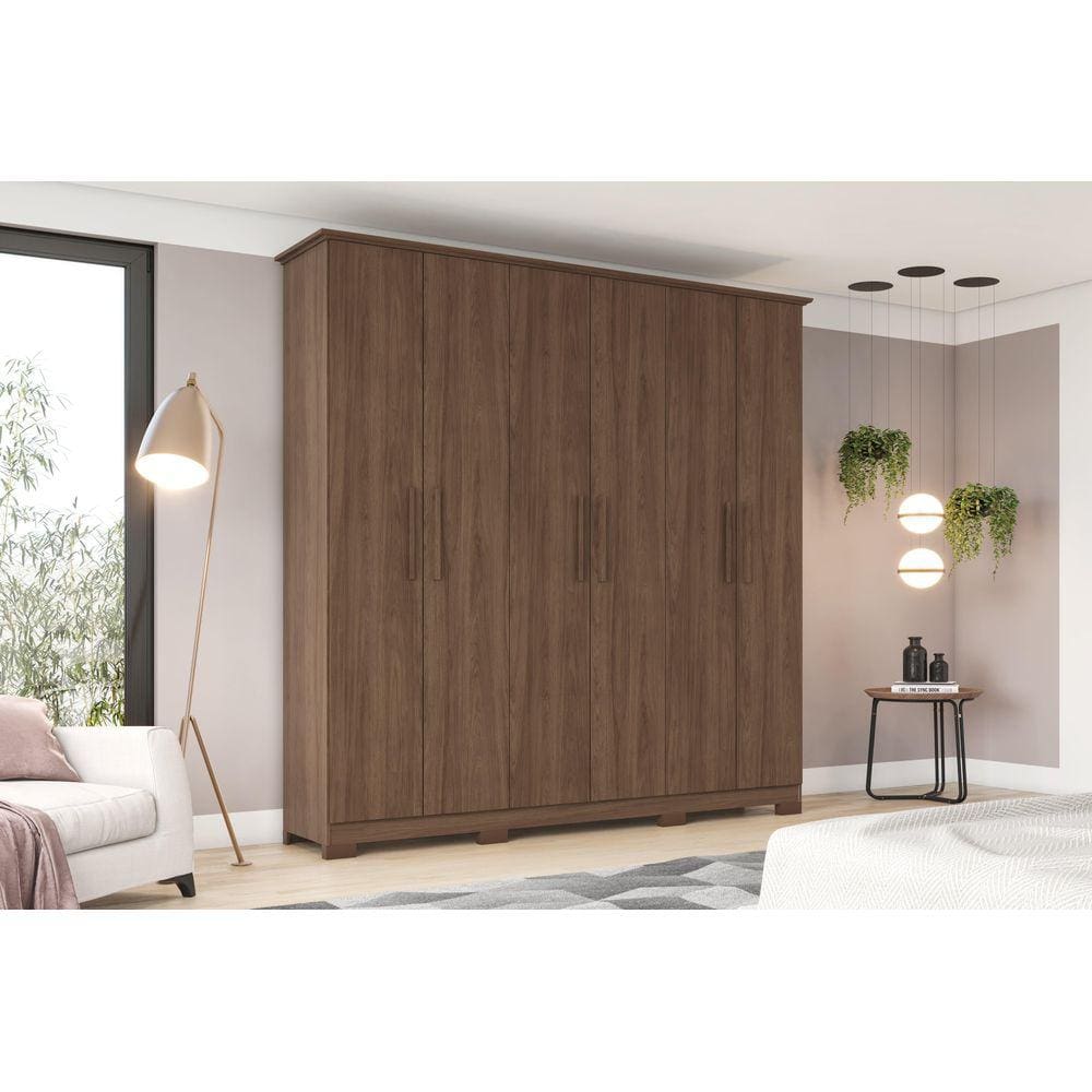 Guarda-Roupa Cover 06 Pts. Castanho - Henn