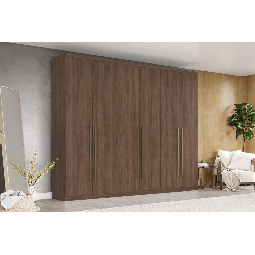 Guarda-Roupa Jade 06 Pts. Castanho - Henn