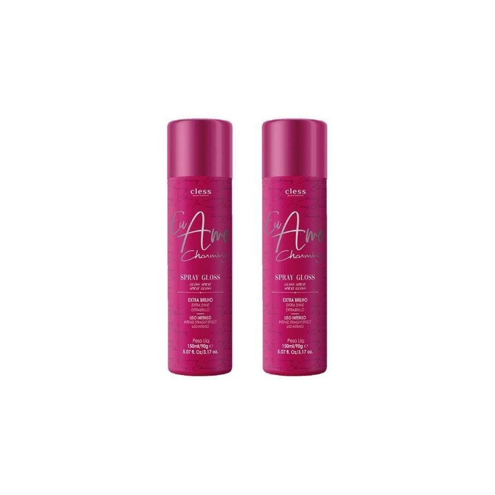 Hair Spray Fixador Charming Brilho Gloss 150Ml - Kit Com 2Un