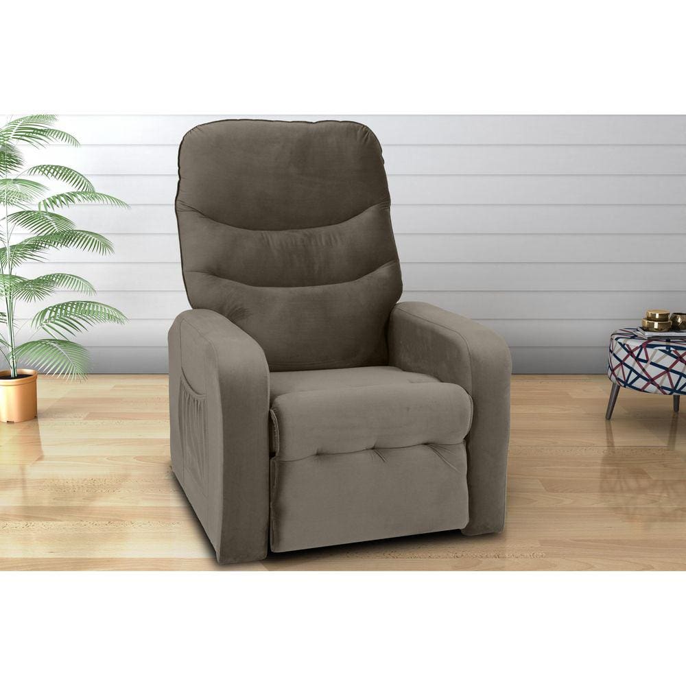 Poltrona Reclinável MX63 Punto Veludo Cappuccino E434 - Matrix