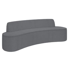 Sofá 5 Lugares Para Sala De Estar Living 280cm Koane D06 Bouclê Cinza - Mpozenato