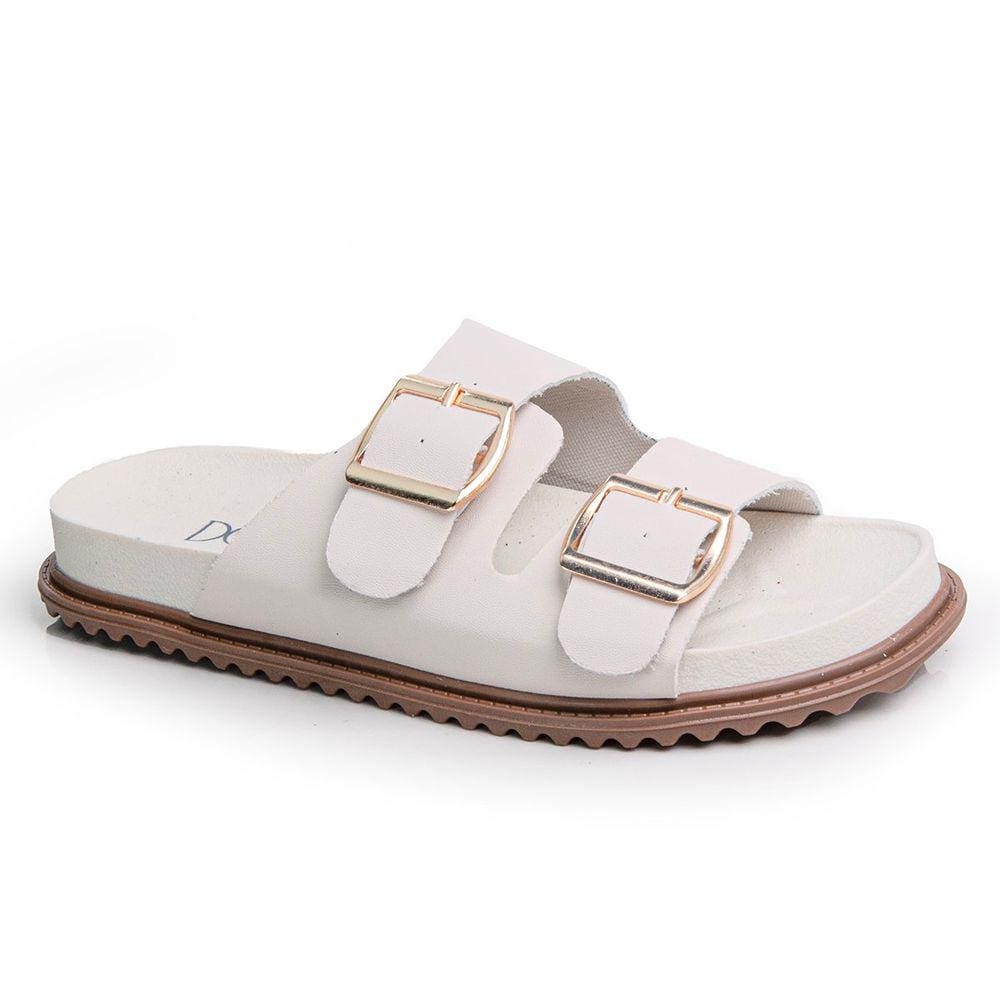 Sandália Papete Feminina BK05 Conforto e Elegância Off White 2652