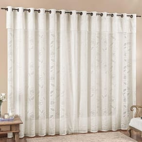 Cortina 2 Mts Sala Quarto Luna Renda Para Varão Baratissima Palha