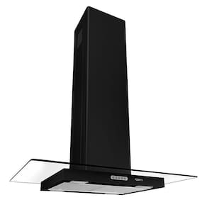 Coifa Fogatti Ilha Vidro Reto E Temperado 90cm Preto 110v