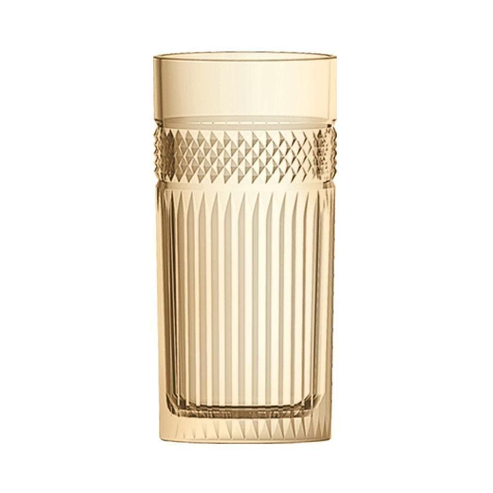 Jogo De Copos Em Vidro Palace âmbar Com 6 Peças 360ml L`hermitage