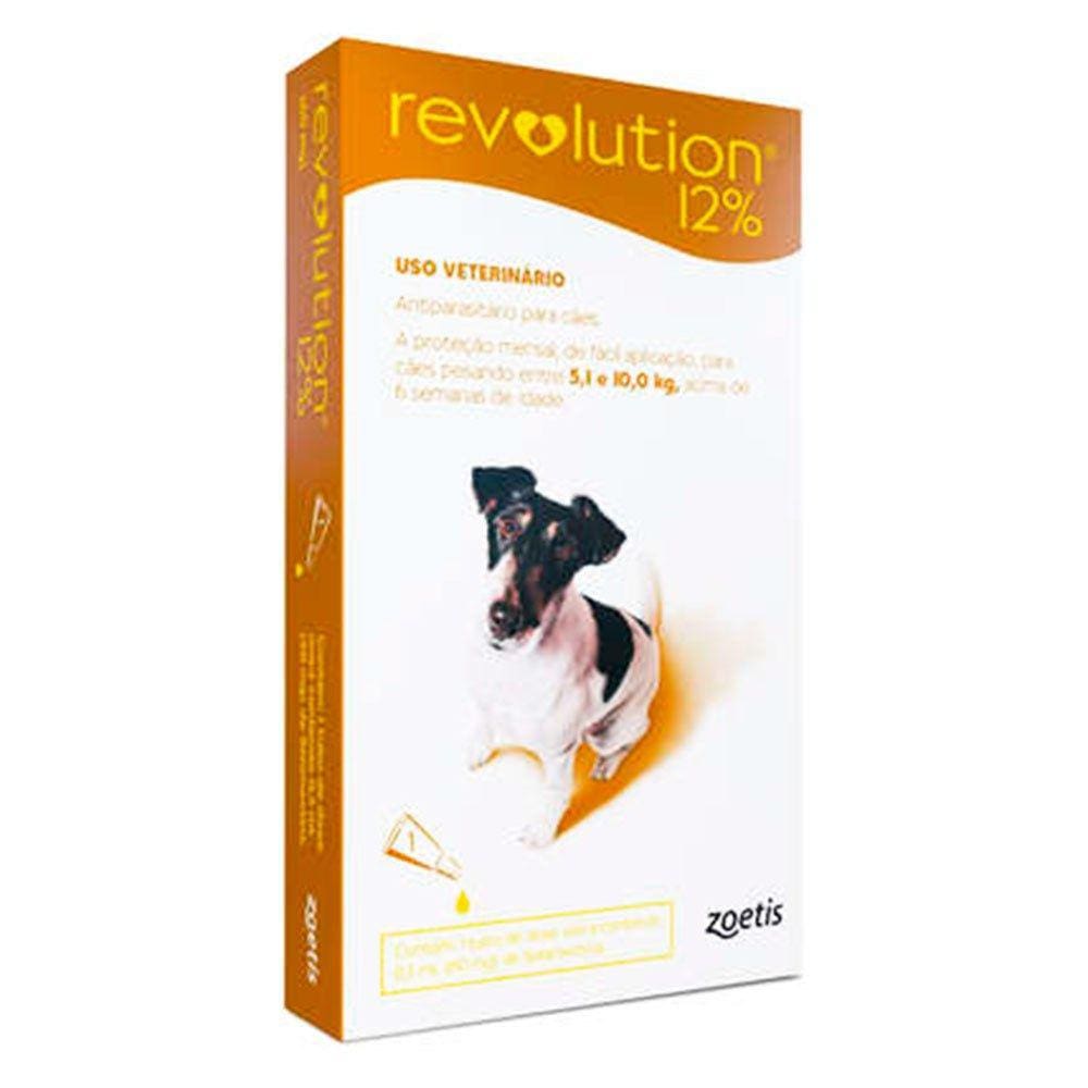 Antipulgas Revolution 12% Para Cães Zoetis 5,1 a 10kg