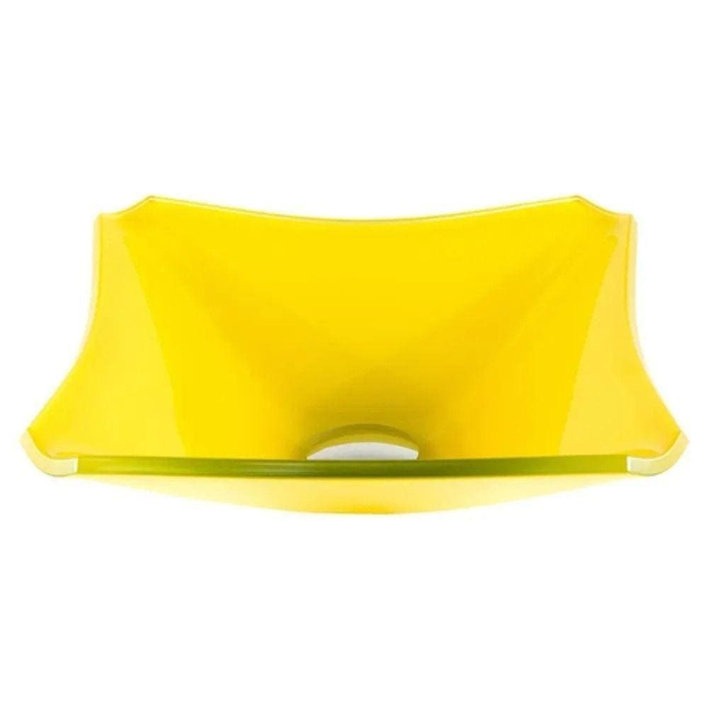 Cuba de Vidro Quadrada Chanfrada 30cm Amarela