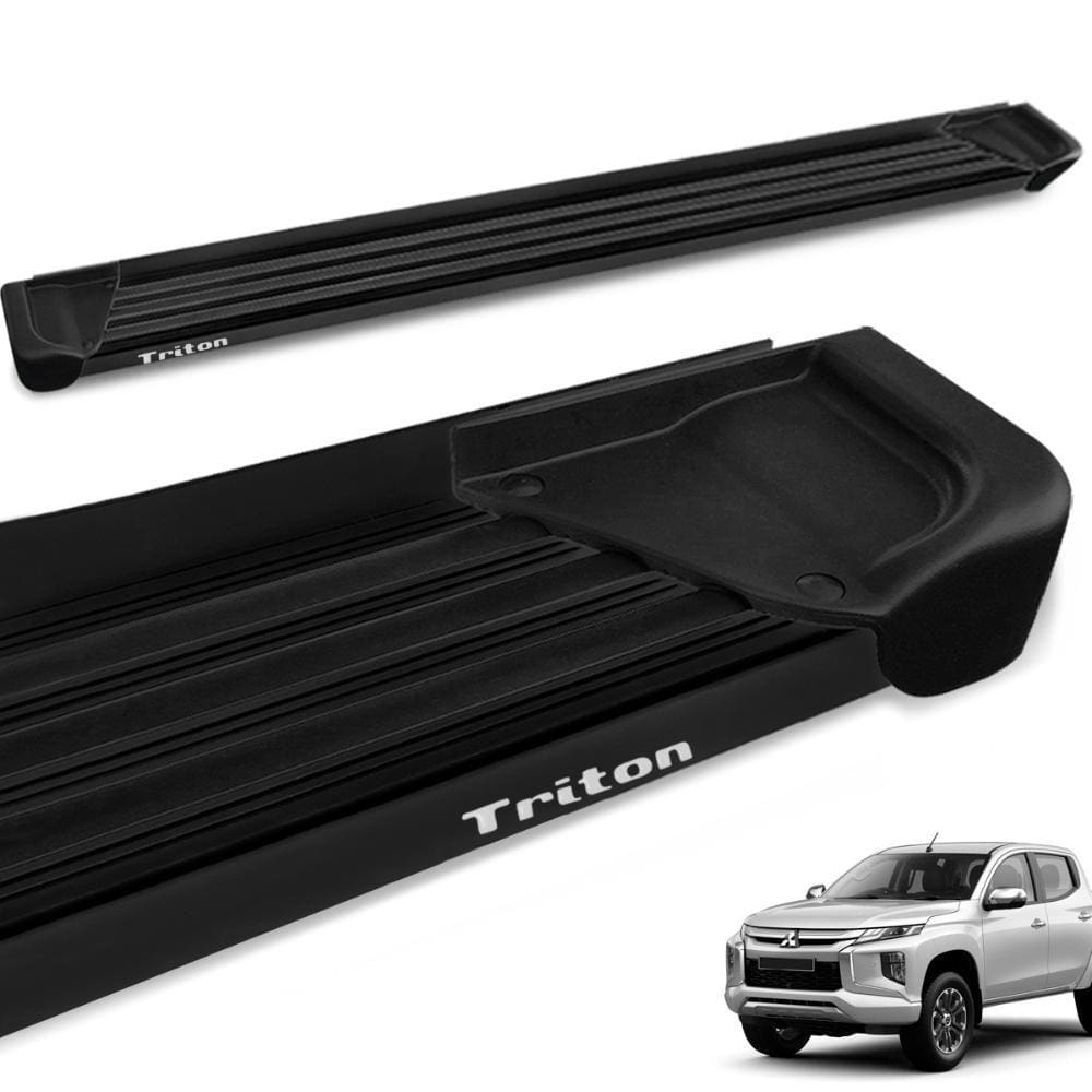 Estribo Lateral L200 Triton Sport 2017 a 2024 Aluminio Preto A1