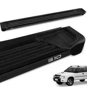 Estribo Lateral S10 Cab. Dupla 1995 a 2011 Alumínio Preto A1 Gtnox