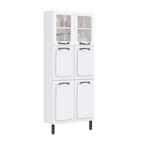 paneleiro new premium com vidro 6 pt branco