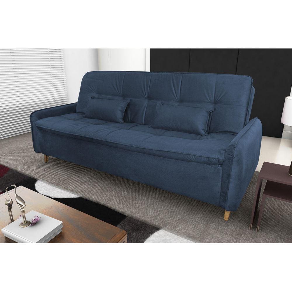 Sofá Cama Donna Suede Petroleo B257- Matrix