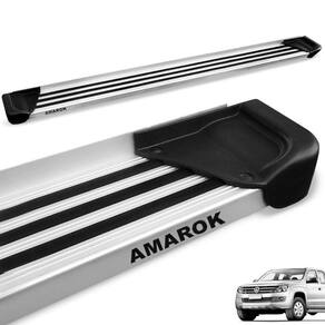 Estribo Lateral Amarok 2010 a 2023 Cab. Dupla Aluminio Natural A1 Gtnox