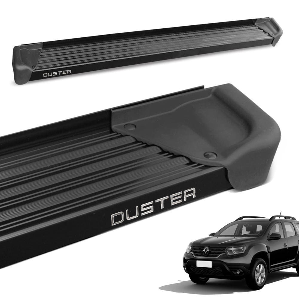 Estribo Lateral Duster 2012 a 2024 Aluminio Preto A3