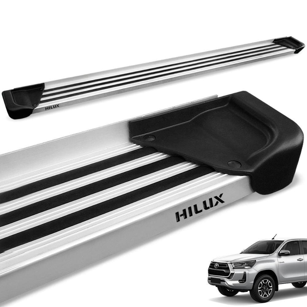 Estribo Lateral Hilux CD 2016 a 2024 Aluminio Natural A1