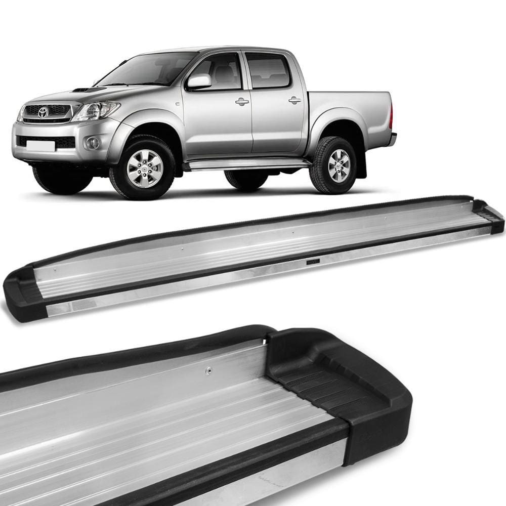 Estribo Hilux 2005 a 2015 Alumínio Prata Elegance Bepo