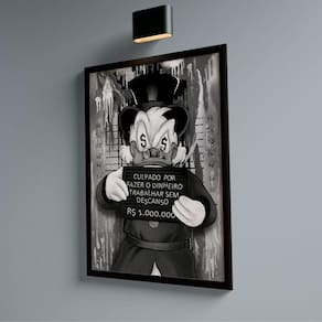 Quadro Decorativo Tio Patinhas Black