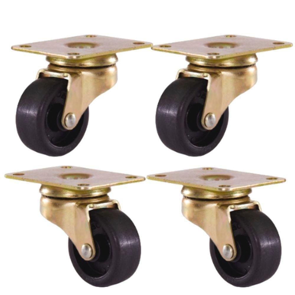4 Rodizio Giratório Para Freezer Zamac 41mm Roda Nylon 500kg