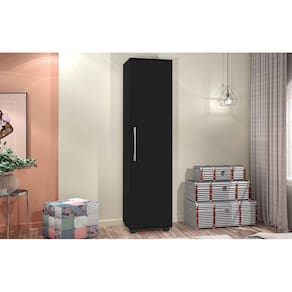 Armário Organizador Multiuso 1 Porta Sofia Preto - Rede Móveis