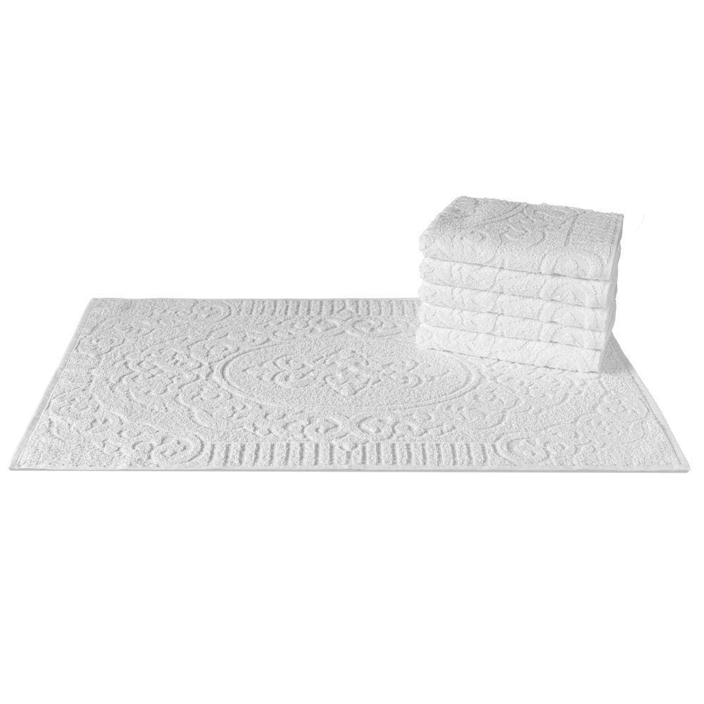 Kit 30 Toalhas De Piso Para Hotel Luxo Grossa - Nobre - Branco