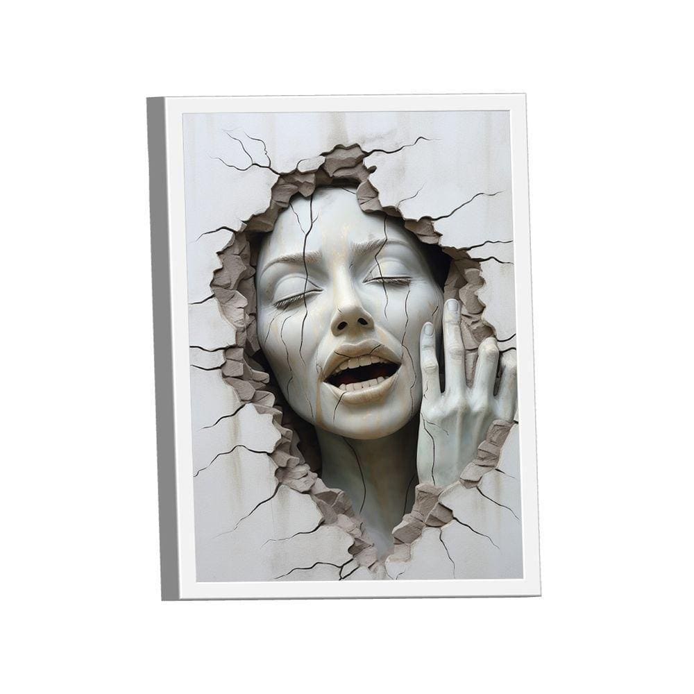 Quadro Aterrorizada 3d -- Br Artes