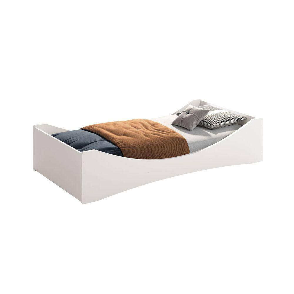 Cama Solteiro Evolutiva Luna 2 em 1 Branco Fosco - Reller